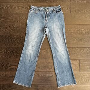 Vintage Polo Ralph Lauren Co. Jeans Boot Cut Blue Denim Mid Rise Women's 14
